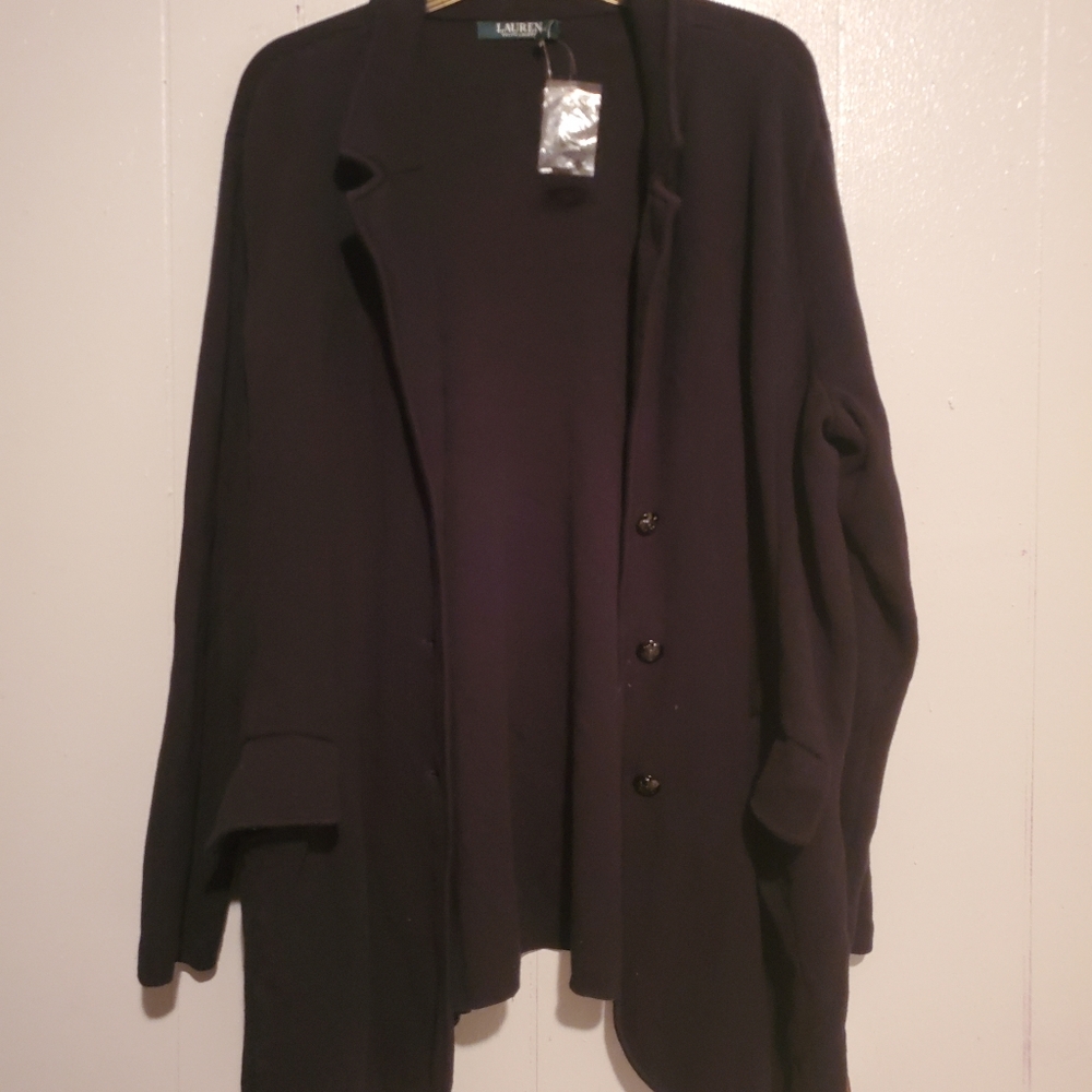 Women Black long sleeve sweater,  Ralph Lauren